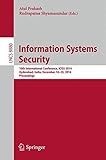 Information systems security : 10th international conference, ICISS 2014, Hyderabad, India, December 16-20, 2014, proceedings