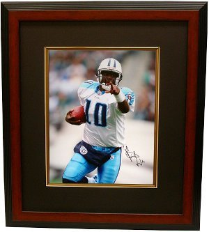 Vince Young signed Tennessee Titans 16x20 Photo Close Up Custom Framed- Steiner Hologram