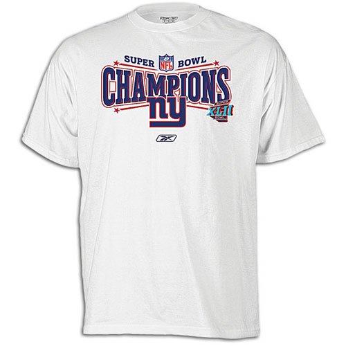 Giants Reebok Men's NFL SB XLII Champion LR Tee