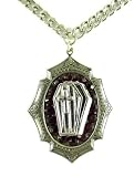 Small Rocker Jewelry Coffin Pendant red crystals