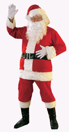 Rubies Costume Co Flannel Santa Suit with Beard and Wig