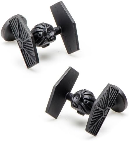 Officially licensed by Lucasfilm Star Wars Matte Black Tie Starfighter Cufflinks Cuff Links