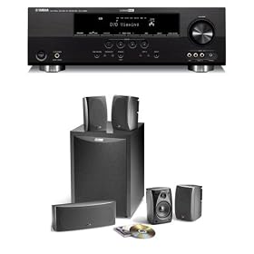 Yamaha RX-V365BL 500 Watt 5-Channel Home Theater Receiver & Polk Audio RM6750 5.1 Channel Home Theater Speaker System (Black) Bundle