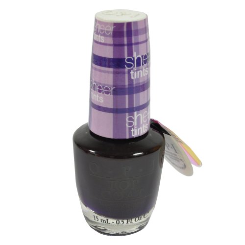 OPI Sheer Tints Color Tinted- Top Coat Nail Lacquer, Don't Violet Me Down