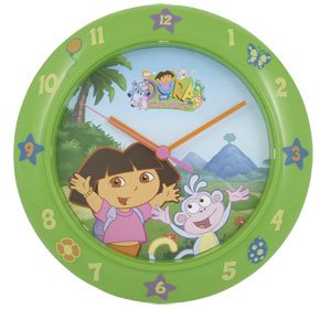 Childrens Toyshop  Kitchen & Housewares : Dora the Explorer Wall Clock