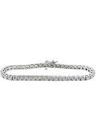 3.25 Ct G Si Round Cut Diamond Tennis Bracelet 14k White Gold 4 Prong