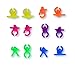 Culina® Wine Glass Markers Silicone, 12 pcs, Colorful Set of Rubber Characters