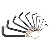 六角棒レンチセット 10本組 インチ No.4/L型レンチ/六角レンチ【SK11】