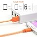 Micro USB Cable Bundle of 3 Durable 6.6ft/2m Nylon Braided Tangle-Free Cable Compatible for Samsung, HTC, Motorola, Nokia and More Smartphone (Orange)