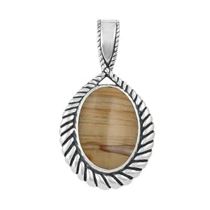 Sterling Silver Oregon Owyhee Sunset Jasper Pendant Enhancer
