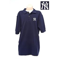 New York Yankees MLB Boys "Original" Pique Polo Shirt (Navy)