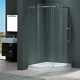 Vigo Industries VG6031CHCL40WR Frameless Round Clear Shower Enclosure, Chrome