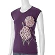 Lucky Brand Junior's Floral Print Cap-sleeve Tee