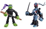 Teenage Mutant Ninja Turtles The Movie Mini Mutants 2 Pack - Donatello and Foot Tech Ninja