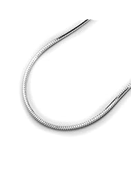 1mm Nickel Free Italian Sterling Silver Chain Necklaces 8 Sided Snake 025 Gauge Chain ( Available Length 18"~24")