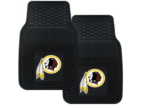 A Set of 2 NFL Universal Fit Front All-Weather Floor Mats - Washington Redskins