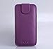 iPhone 5/5S Flip Premium PU Synthetic Leather Wallet Case - Navor (Purple)