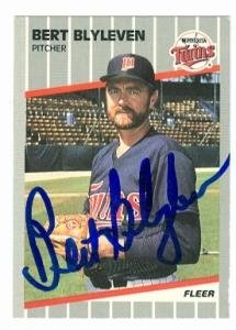 Bert Blyleven Autographed/Hand Signed baseball card (Minnesota Twins) 1989 Fleer #105