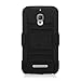 Eagle Cell Alcatel One Touch Fierce Hybrid Skin Case with Stand and Holster - Retail Packaging - Black/Black