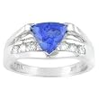 18K White Gold Tanzanite and Diamond Ring
