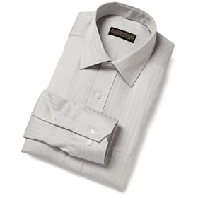 Trump Men's Spread Collar Tonal Solid Woven Shirt