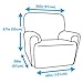 Maytex 4300319 MAYTEX Pixel Ultra Soft Stretch 4 Piece Recliner Arm Chair Furniture Cover Slipcover with Side Pocket, Dusty Olive Green