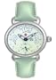 Michele Woman's MWW03E000018 CSX Blue Diamond Mint Leather Watch
