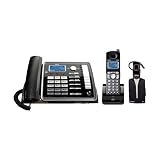 RCA25270RE3 - Telephone, 6.0, 2-Line, Corded/Corless, Caller ID, BK/SR