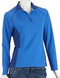 Berghaus Womens L/Sleeve Zip Neck Tech T Shirt - Dazzle Blue 14