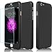 iPhone 6 Plus Case, Anole[360 All Round Protective Case] Ultra-thin Hybrid [Tempered Glass Screen Protector] + Acrylic PC Hard Case Cover & Skin for Apple iPhone 6 Plus 5.5 Inch (Black)