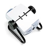 Rolodex 66727 Open Rotary Card File, 500 3x5 Cards, 24 Guides, Black Finish