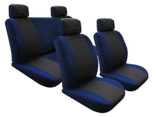 Holiday Sale and FREE upgrade any shipping service to PRIORITY MAIL (only takes about 2-3days.) FIESTA UNIVERISAL SEAT COVER FULL SET GRAY/BLUE