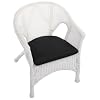 18"w Outdoor Cushion For Chair, 3"Hx18"WX18"D, BLACK SUNBRELLA