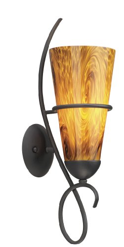 Thomas Lighting M1981-63 Tango One-Light 5-1/2-Inch W by 19-Inch H Wall Sconce, Painted Bronze