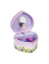 Home: JewelKeeper Heart Shaped Music Jewelry Box with Dancing Fairy, Flower Design, Waltz of the Flowers Tune - JewelKeeper