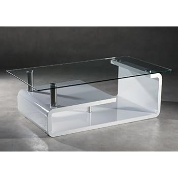 ACAPULCO TABLE BASSE BLANC BRILLANT