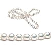 AugustinaJewelry AAA Quality 18 Inch Round 6-6.5mm White Akoya SaltWater Cultured Pearl Necklace