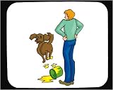 Mouse Pad with man, angry, spilling, human, body, individuals, individual, persons, paint, mammal, humans, bucket, people, pet, animal, person, dog, canine
