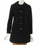 IMAGE OF Alfani Petite Coat, Long Sleeve Textured Ebony Black 6P
