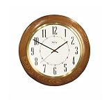 Ridgeway Clocks 5028 Gourmet II Round Quartz Wall Clock in Golden Oak