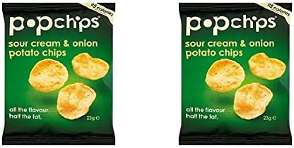 (2 PACK) - Popchips Sour Cream & Onion | 23 x 24g x | 2 PACK - SUPER SAVER - SAVE MONEY