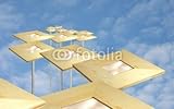 IMAGE OF Wallmonkeys Peel and Stick Wall Decals - Abstract Mirrors in Sky - 18