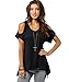 Milkuu Women's Cold Shoulder Shirt Tunic Tops (S - 5XL)