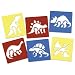 SET OF 6 DINOSAUR STENCILS APPROX SIZE 150MM N71
