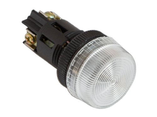 Alpinetech NPL-22 White 22mm 24V AC/DC LED Pilot Indicator Light