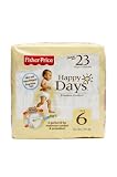 Fisher Price Happy Days Baby Diapers Jumbo Pack, Size 6, 23 Count (Pack of 6)