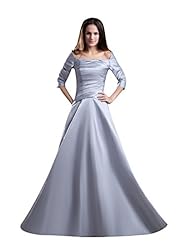 A-line Taffeta Dropped   Waistline Off the Shoulder Floor Length Lace Square Neck Prom Dress 