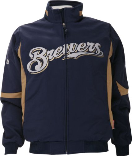 Milwaukee Brewers Infant Therma Base Premier Jacket by Majestic Athletic - Navy 18 Months
