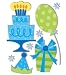 Sandylion Essentials Medium Dimensional Stickers, Birthday Boy