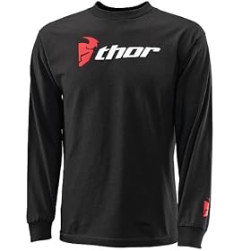 Thor MX Banner Youth Boys Long-Sleeve Tee Sports Wear Shirt - Color: Black, Size: X-Large